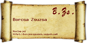 Borcsa Zsuzsa névjegykártya